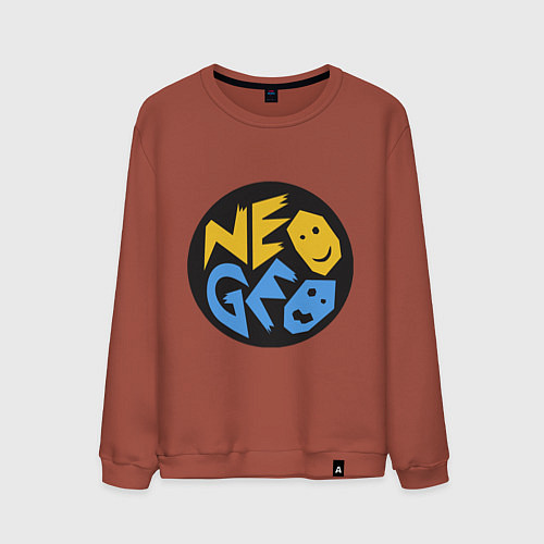 Мужской свитшот Neo geo logo / Кирпичный – фото 1