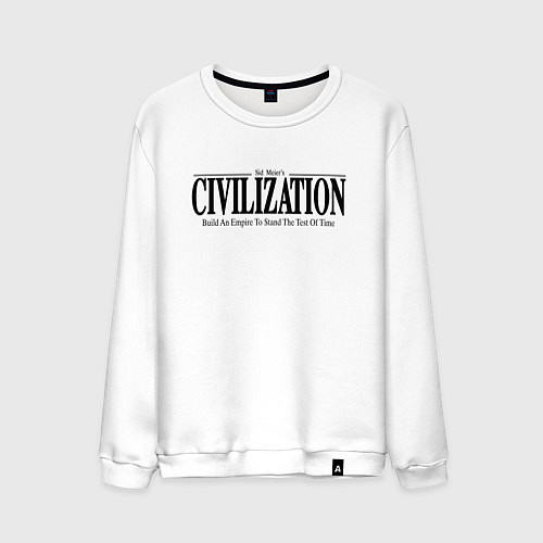 Мужской свитшот Civilization - game / Белый – фото 1