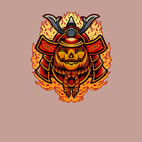 Мужской свитшот Огненный самурай / Пыльно-розовый – фото 3