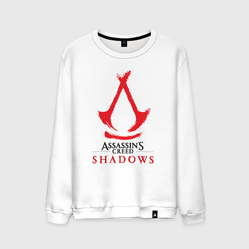 Мужской свитшот Assassins Creed Shadows - badge / Белый – фото 1