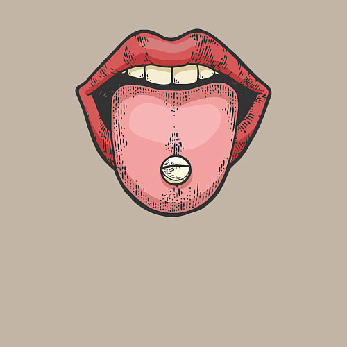 Мужской свитшот Lips pill / Миндальный – фото 3