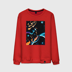 Свитшот хлопковый мужской Ты моя вселенная, цвет: красный