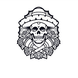 Свитшот хлопковый мужской Mexico skull, цвет: белый — фото 2