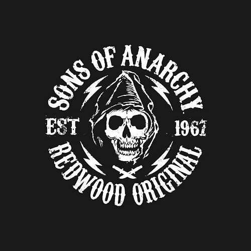Мужской свитшот Sons Of Anarchy - redwood original / Черный – фото 3