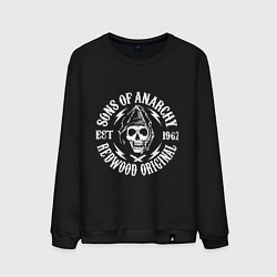 Свитшот хлопковый мужской Sons Of Anarchy - redwood original, цвет: черный