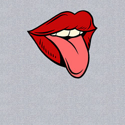 Свитшот хлопковый мужской Girl lips, цвет: меланж — фото 2