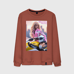 Свитшот хлопковый мужской Barbie racing - Kawasaki Ninja, цвет: кирпичный
