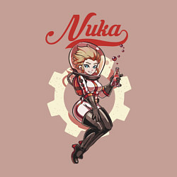 Свитшот хлопковый мужской Nuka Cola - space fantasy, цвет: пыльно-розовый — фото 2