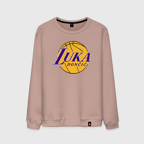 Мужской свитшот Luka Doncic Lakers / Пыльно-розовый – фото 1