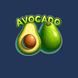 Свитшот хлопковый мужской Авокадо с надписью, цвет: тёмно-синий — фото 2