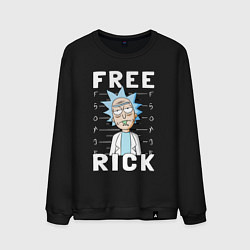 Свитшот хлопковый мужской Free Rick ruler, цвет: черный