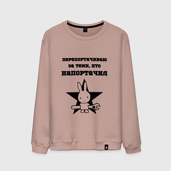 Свитшот хлопковый мужской Механик исправление ошибок, цвет: пыльно-розовый