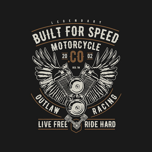 Мужской свитшот Мотор / Черный – фото 3