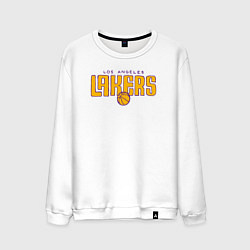 Свитшот хлопковый мужской Team Los Angeles Lakers, цвет: белый