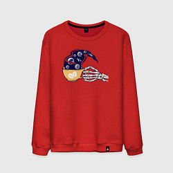 Свитшот хлопковый мужской Кофейный космос, цвет: красный