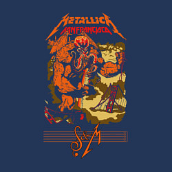 Свитшот хлопковый мужской Metallica - octopus monster, цвет: тёмно-синий — фото 2