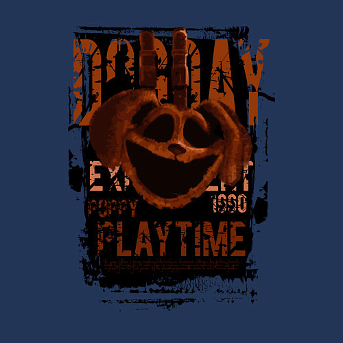 Мужской свитшот Пеклопёс DogDay из Poppy Playtime / Тёмно-синий – фото 3