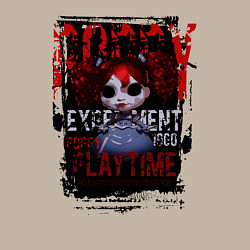 Свитшот хлопковый мужской Кукла Поппи из Poppy Playtime, цвет: миндальный — фото 2