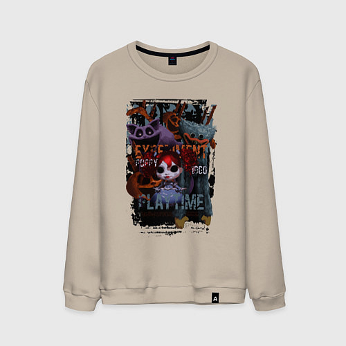 Мужской свитшот Монстры Poppy Playtime / Миндальный – фото 1