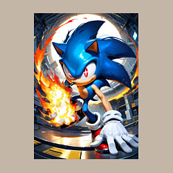 Свитшот хлопковый мужской Соник супер удар, цвет: миндальный — фото 2