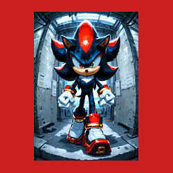 Свитшот хлопковый мужской Ежик Шедоу сурово идёт, цвет: красный — фото 2