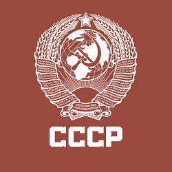 Свитшот хлопковый мужской Герб СССР - Союз Советских Социалистических Респуб, цвет: кирпичный — фото 2