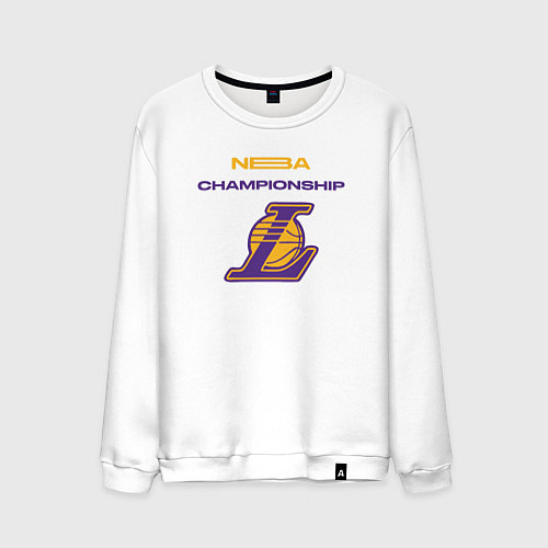 Мужской свитшот Lakers championship / Белый – фото 1