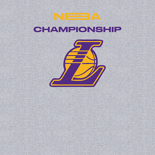 Мужской свитшот Lakers championship / Меланж – фото 3