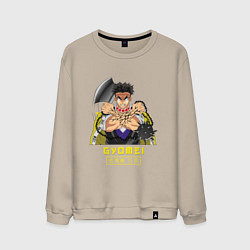Свитшот хлопковый мужской Клинок рассекающий демонов Гёмей Химеджима, цвет: миндальный