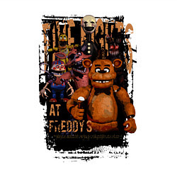 Свитшот хлопковый мужской Аниматроники из Five Nights at Freddys, цвет: белый — фото 2