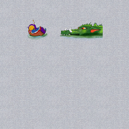 Мужской свитшот Duck and Dragon / Меланж – фото 3