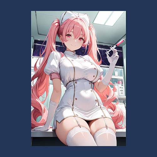 Мужской свитшот Медсестричка сделает тебе укол любви / Тёмно-синий – фото 3