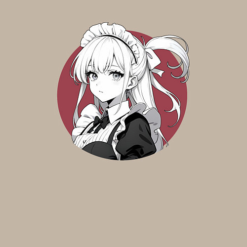 Мужской свитшот Ретро горничная служанка / Миндальный – фото 3