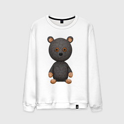 Свитшот хлопковый мужской Плюшевый медведь игрушка, цвет: белый