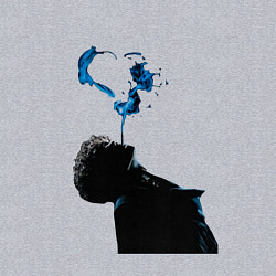 Свитшот хлопковый мужской Три дня дождя постер, цвет: меланж — фото 2