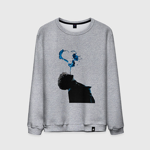 Мужской свитшот Три дня дождя постер / Меланж – фото 1