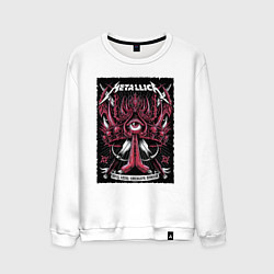 Свитшот хлопковый мужской Metallica - royal arena Denmark, цвет: белый