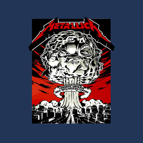 Мужской свитшот Metallica - Toronto playbill / Тёмно-синий – фото 3