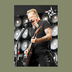 Свитшот хлопковый мужской James Alan Hatfield - Metallica, цвет: авокадо — фото 2