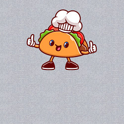 Свитшот хлопковый мужской Тако повар, цвет: меланж — фото 2