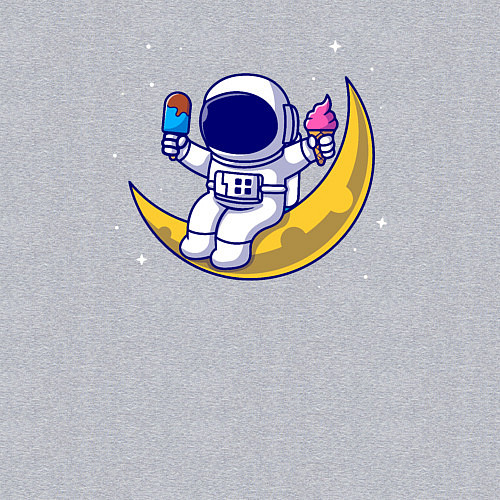 Мужской свитшот Космическое мороженое / Меланж – фото 3