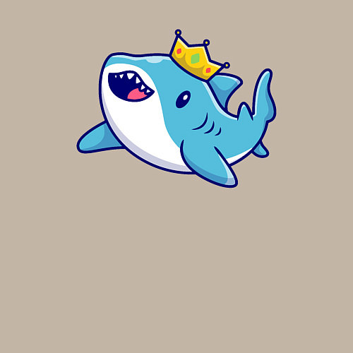 Мужской свитшот Королевская акула / Миндальный – фото 3