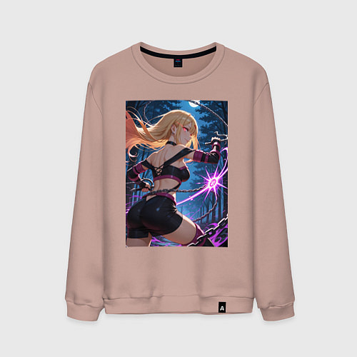 Мужской свитшот Марин Китагава косплей Fate stay night / Пыльно-розовый – фото 1