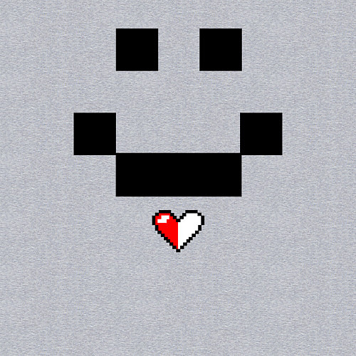 Мужской свитшот Minecraft улыбка и любовь / Меланж – фото 3