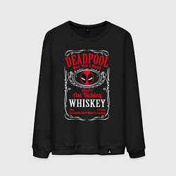 Свитшот хлопковый мужской Deadpool whiskey, цвет: черный