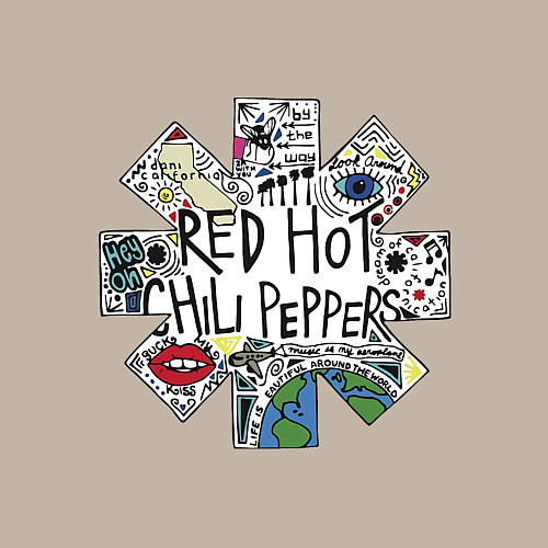 Мужской свитшот RHCP - logo with songs / Миндальный – фото 3