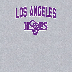 Свитшот хлопковый мужской Los Angeles hoops, цвет: меланж — фото 2