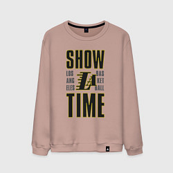 Свитшот хлопковый мужской Lakers show time, цвет: пыльно-розовый