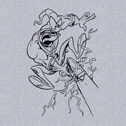 Свитшот хлопковый мужской Земляной червяк Джим стреляет, цвет: меланж — фото 2