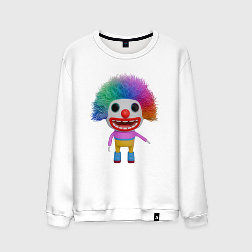 Мужской свитшот Cartoon clown colorful / Белый – фото 1